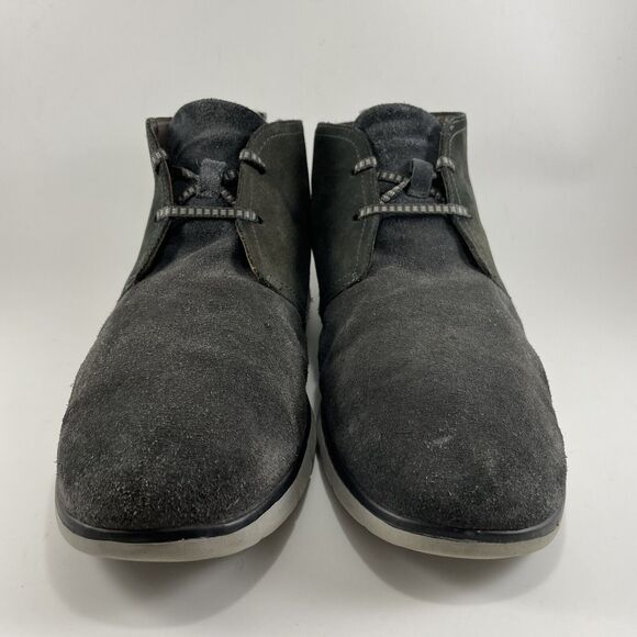 UGG Freamon Waterproof Blue Leather Black Lace Up Ankle Boots Mens Size 13 - Picture 3 of 10